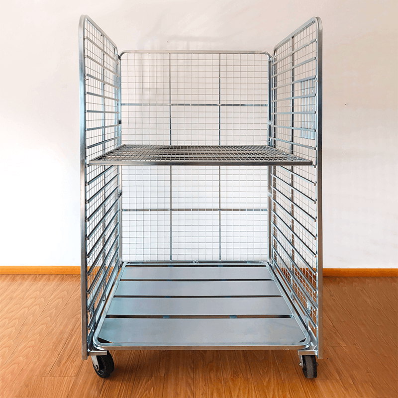 3-Sided FOLDABLE CART WITH REMOVABLE SHELVES